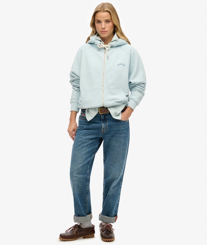 Superdry Essential Logo Oversized Raglan Zip Hoodie