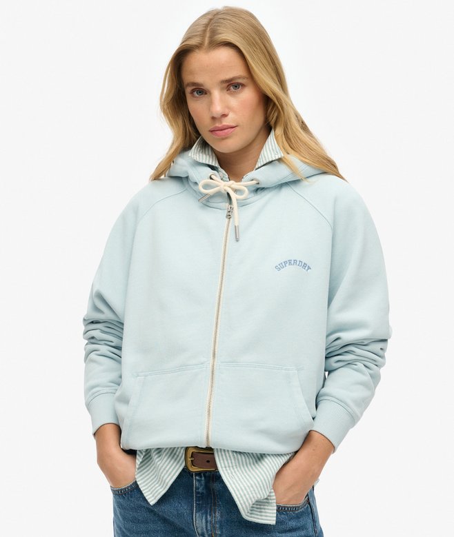 superdry Essential Logo Oversized Raglan Zip Hoodie
