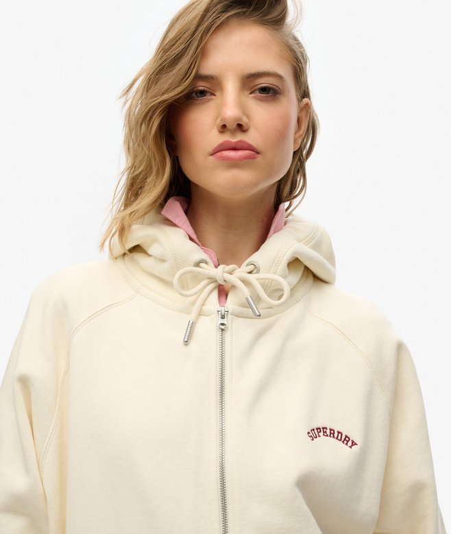 Superdry Essential Logo Oversized Raglan Zip Hoodie