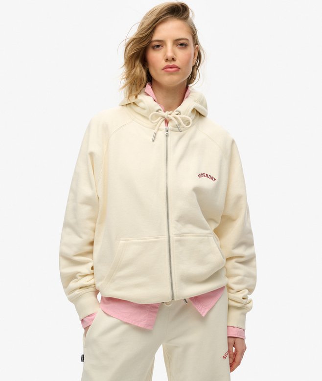 superdry Essential Logo Oversized Raglan Zip Hoodie