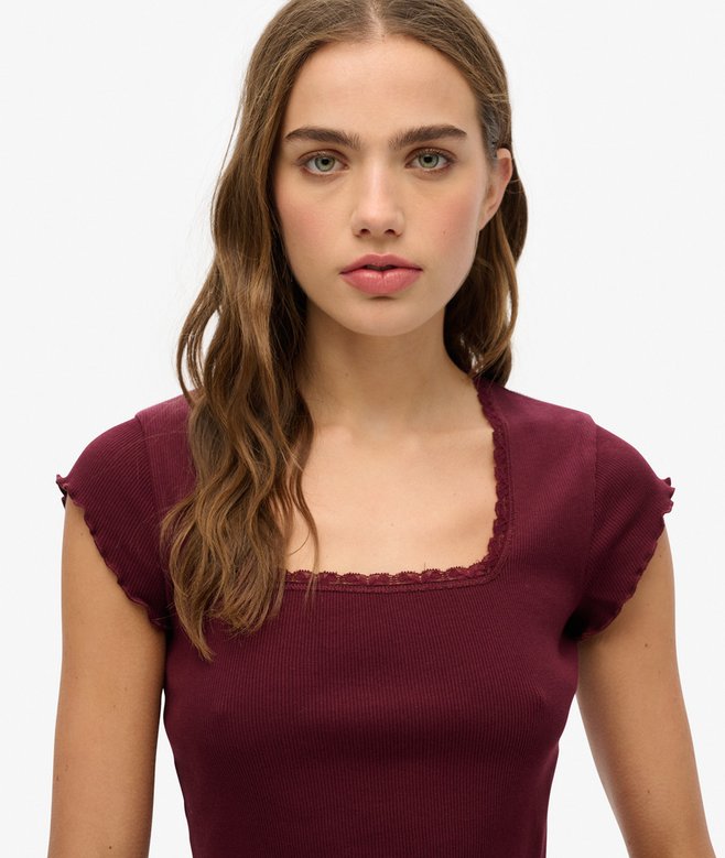 Superdry Essential Square Neck Short Sleeve T-Shirt