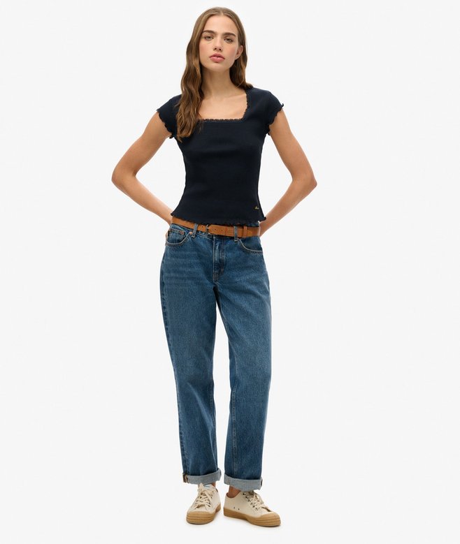 Superdry Essential Square Neck Short Sleeve T-Shirt