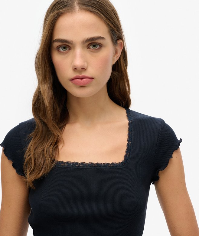 Superdry Essential Square Neck Short Sleeve T-Shirt