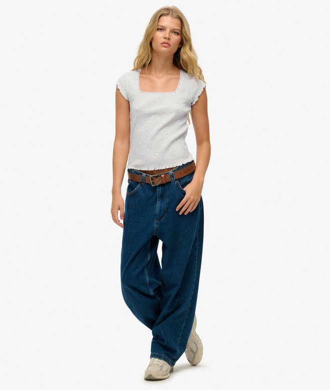 Superdry Essential Square Neck Short Sleeve T-Shirt