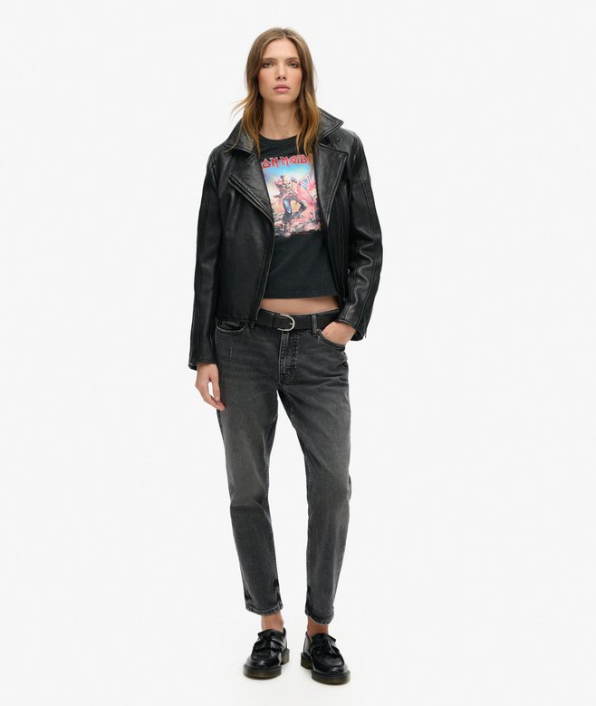 Superdry Iron Maiden X Superdry Cap Sleeve Band T-Shirt