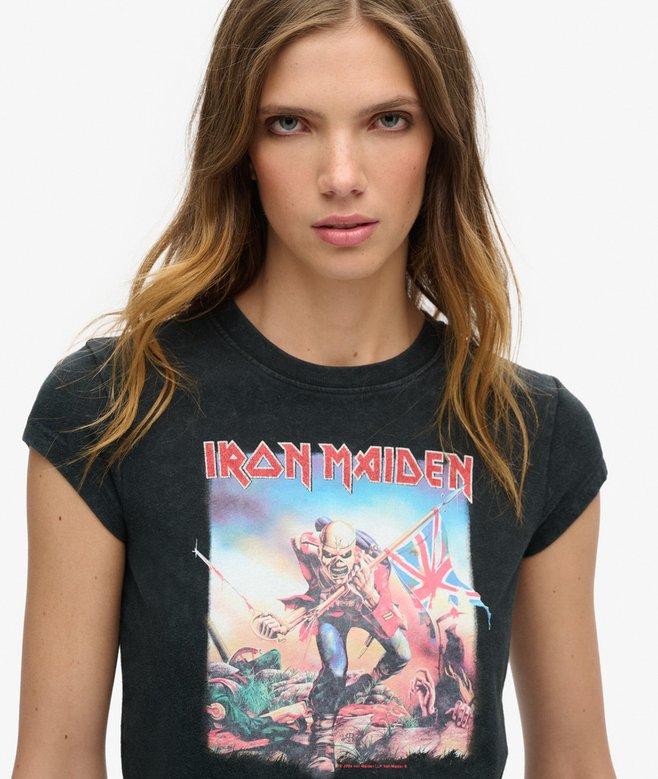 Superdry Iron Maiden X Superdry Cap Sleeve Band T-Shirt