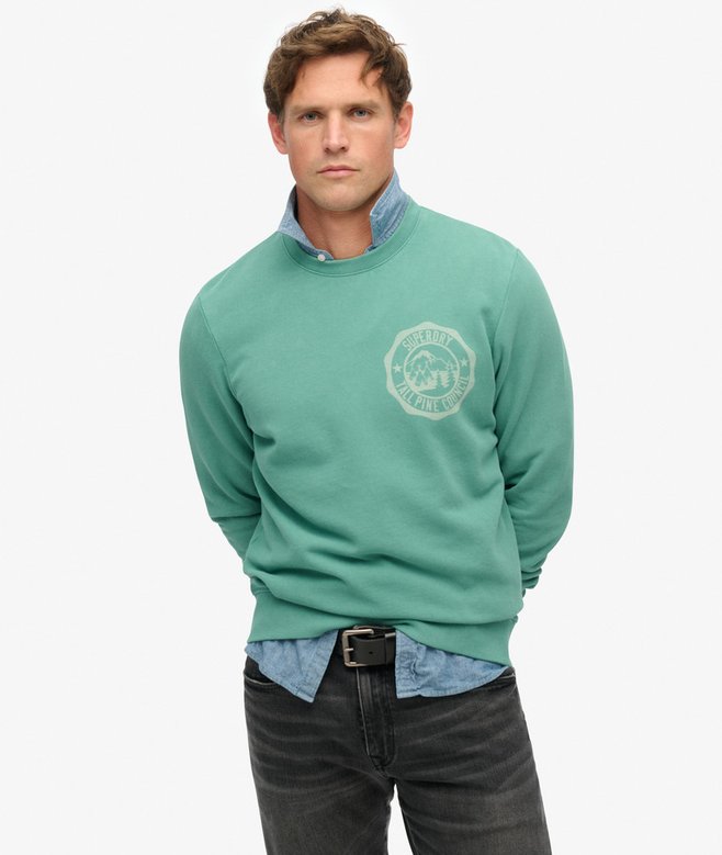 superdry Lo-Fi Outdoor Mono Relaxed Crew Sweatshirt