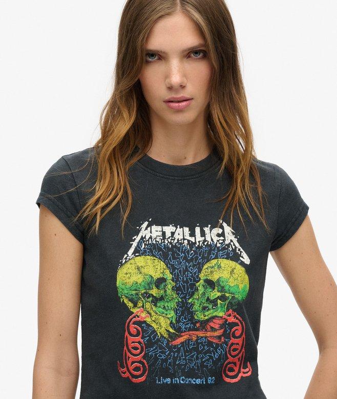 Superdry Metallica X Superdry Cap Sleeve Band T-Shirt