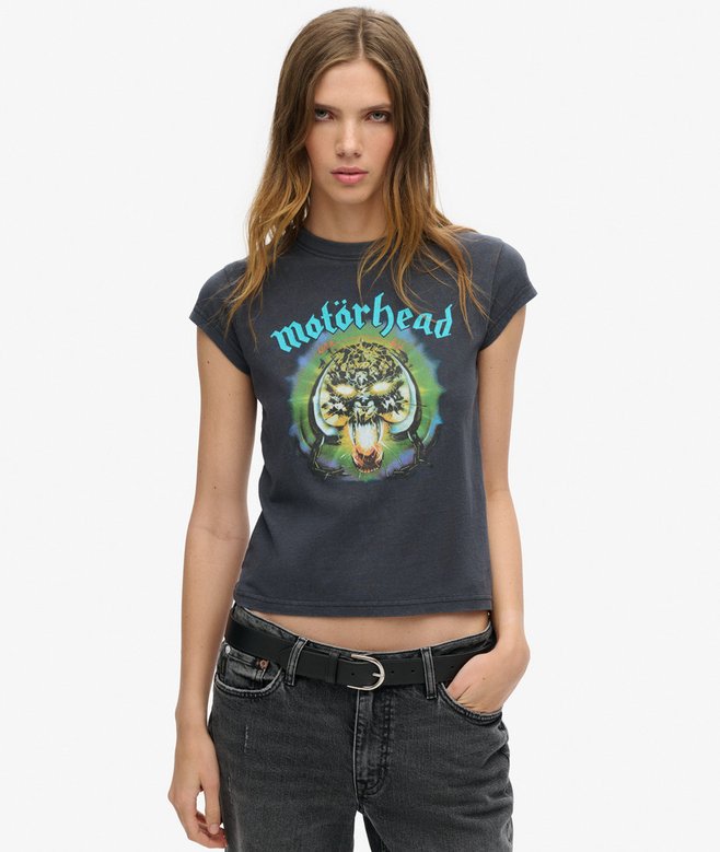 superdry Motörhead x Superdry Cap Sleeve Band T-Shirt