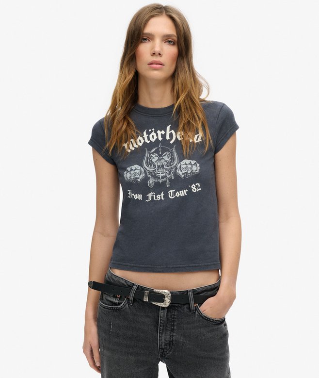 superdry Motörhead x Superdry Cap Sleeve Band T-Shirt