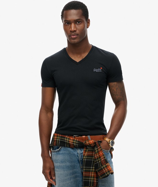 superdry Orange Label Vintage Embroidery V-Neck T-Shirt