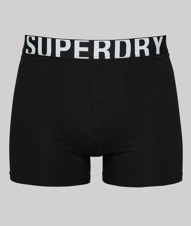 Superdry Organic Cotton Boxer Dual Logo Double Pack