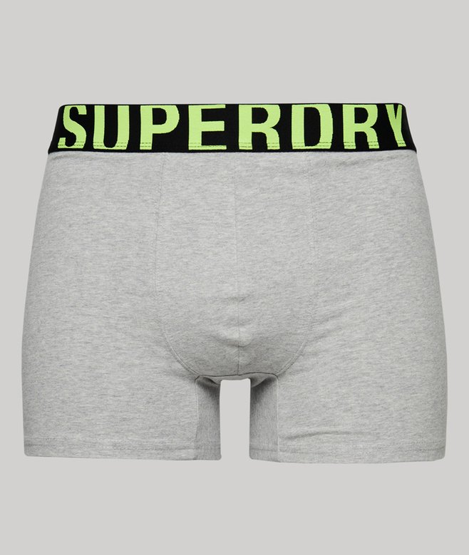 Superdry Organic Cotton Boxer Dual Logo Double Pack