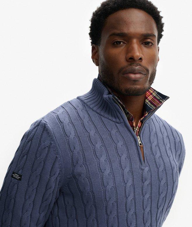 Superdry Organic Cotton Classic Cable Half-Zip Jumper