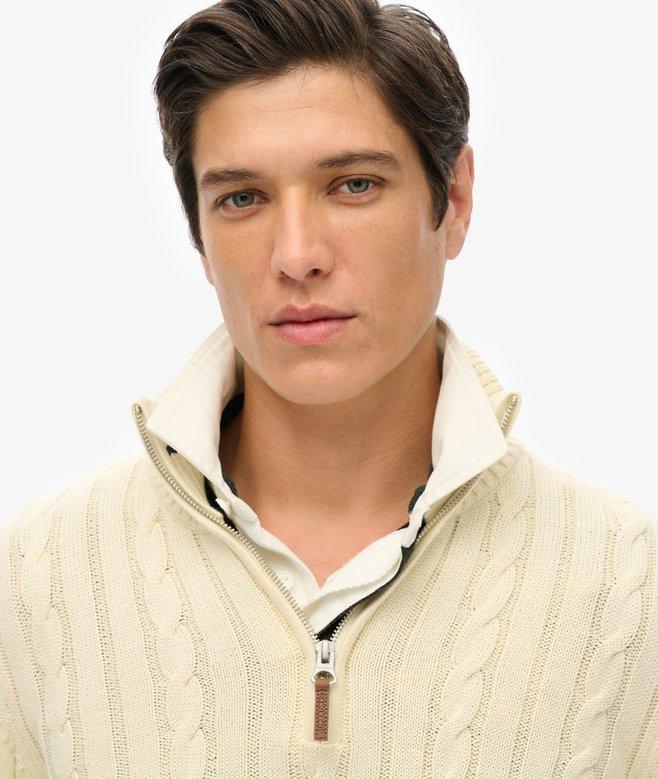 Superdry Organic Cotton Classic Cable Half-Zip Jumper