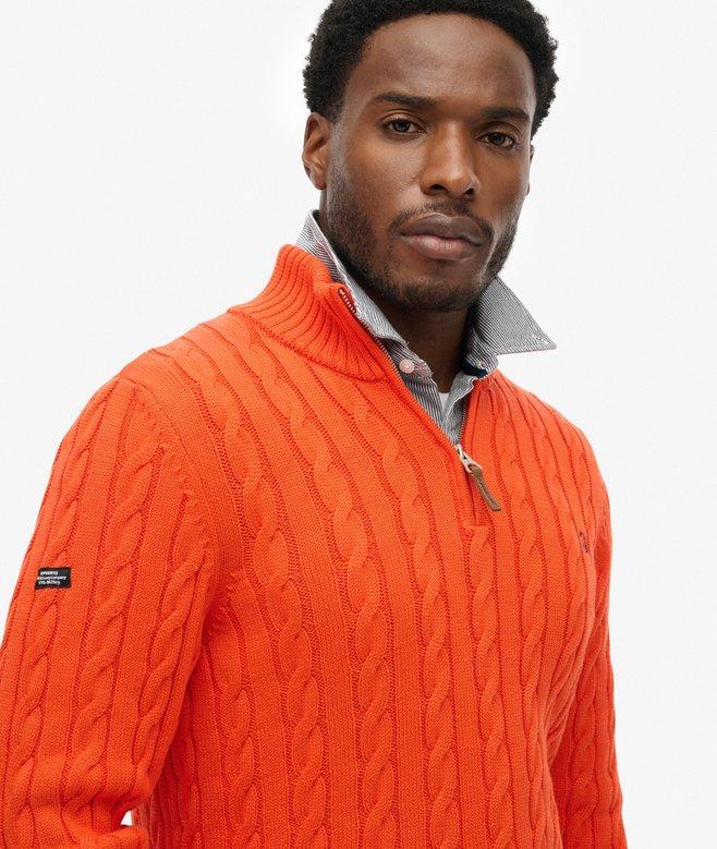 Superdry Organic Cotton Classic Cable Half-Zip Jumper