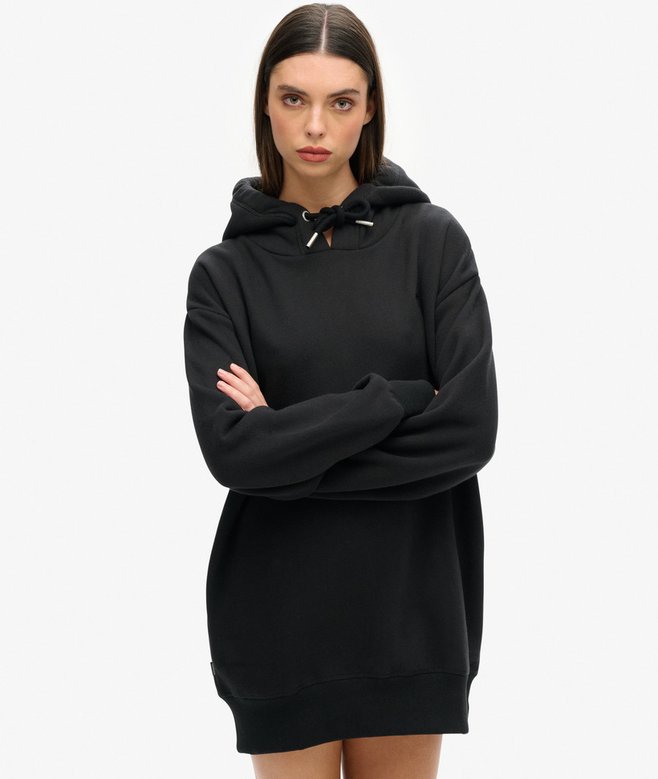 superdry Organic Cotton Embroidered Logo Sweat Dress