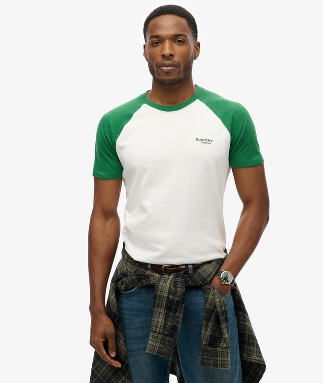 superdry Organic Cotton Essential Logo Baseball T-Shirt