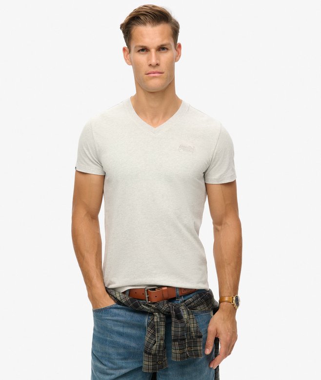 superdry Organic Cotton Essential Logo V Neck T-Shirt