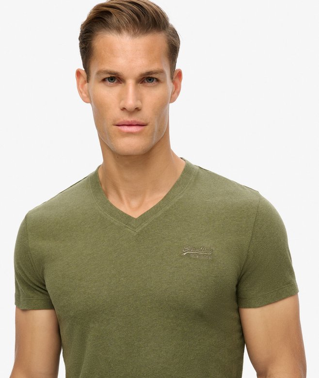 Superdry Organic Cotton Essential Logo V Neck T-Shirt