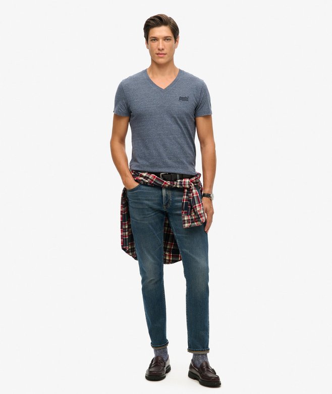 Superdry Organic Cotton Essential Logo V Neck T-Shirt