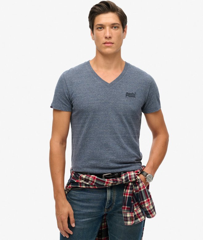 superdry Organic Cotton Essential Logo V Neck T-Shirt