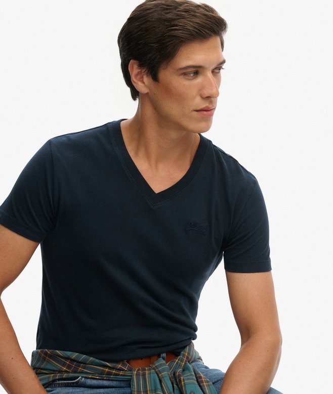 Superdry Organic Cotton Essential Logo V Neck T-Shirt