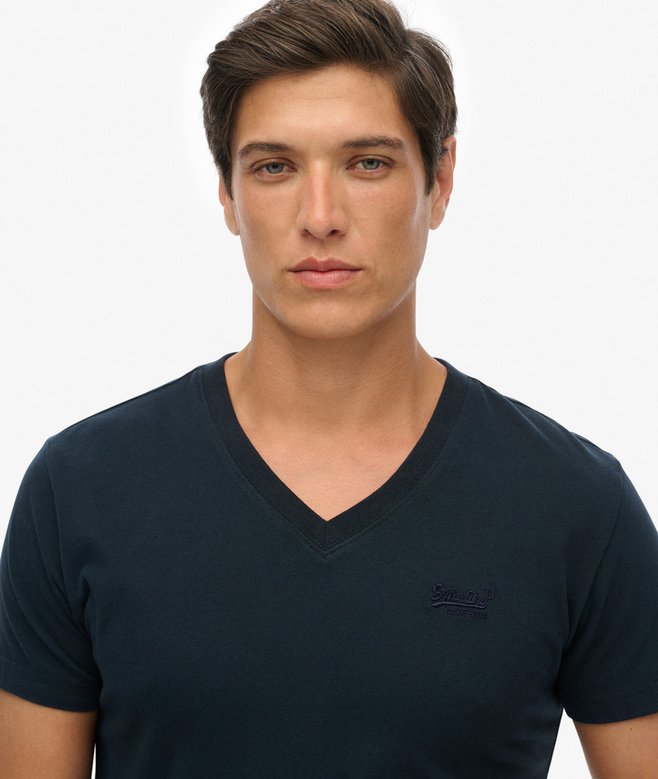 Superdry Organic Cotton Essential Logo V Neck T-Shirt