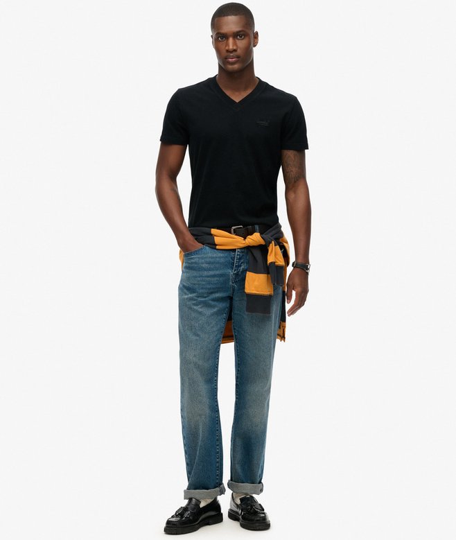 Superdry Organic Cotton Essential Logo V Neck T-Shirt