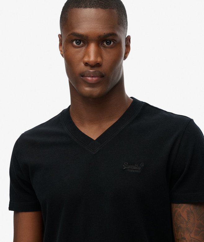 Superdry Organic Cotton Essential Logo V Neck T-Shirt
