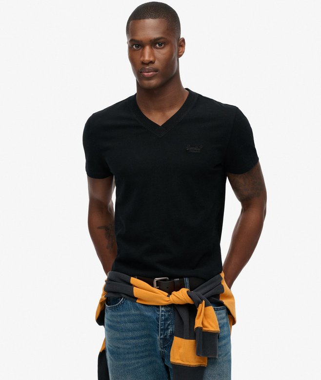 superdry Organic Cotton Essential Logo V Neck T-Shirt