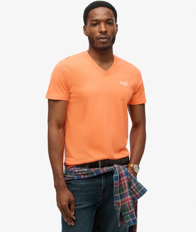 superdry Organic Cotton Essential Logo V Neck T-Shirt