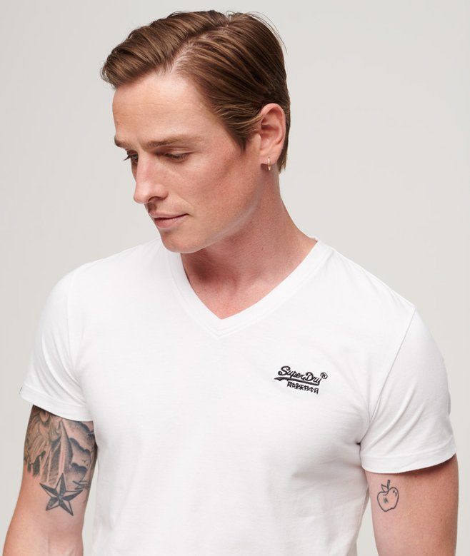 Superdry Organic Cotton Essential Logo V Neck T-Shirt