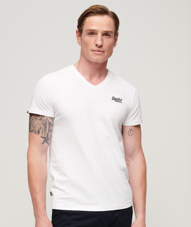 superdry Organic Cotton Essential Logo V Neck T-Shirt