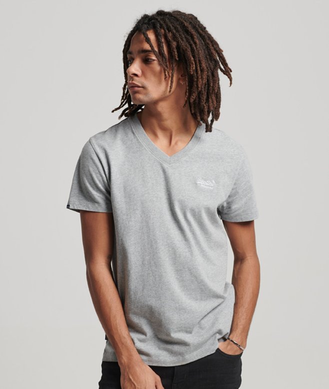superdry Organic Cotton Essential Logo V Neck T-Shirt