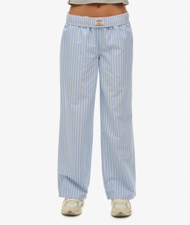 Superdry Organic Cotton Stripe Elasticated Trousers