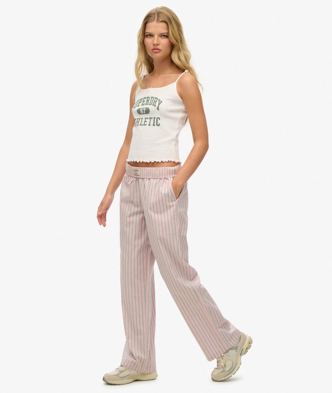 Superdry Organic Cotton Stripe Elasticated Trousers
