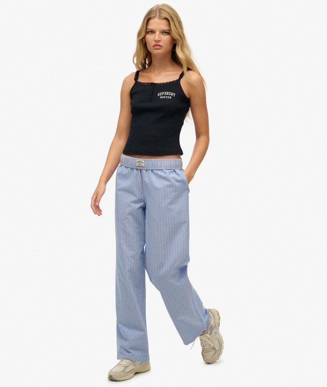 Superdry Organic Cotton Stripe Elasticated Trousers