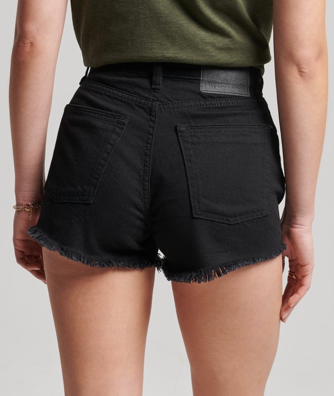Superdry Organic Cotton Studios High Rise Denim Shorts