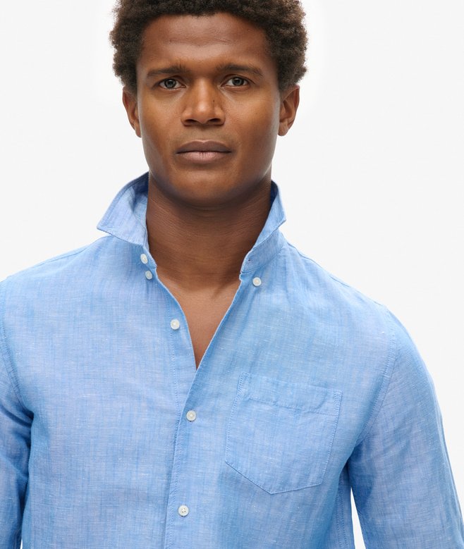 Superdry Organic Cotton Studios Linen Button Down Shirt