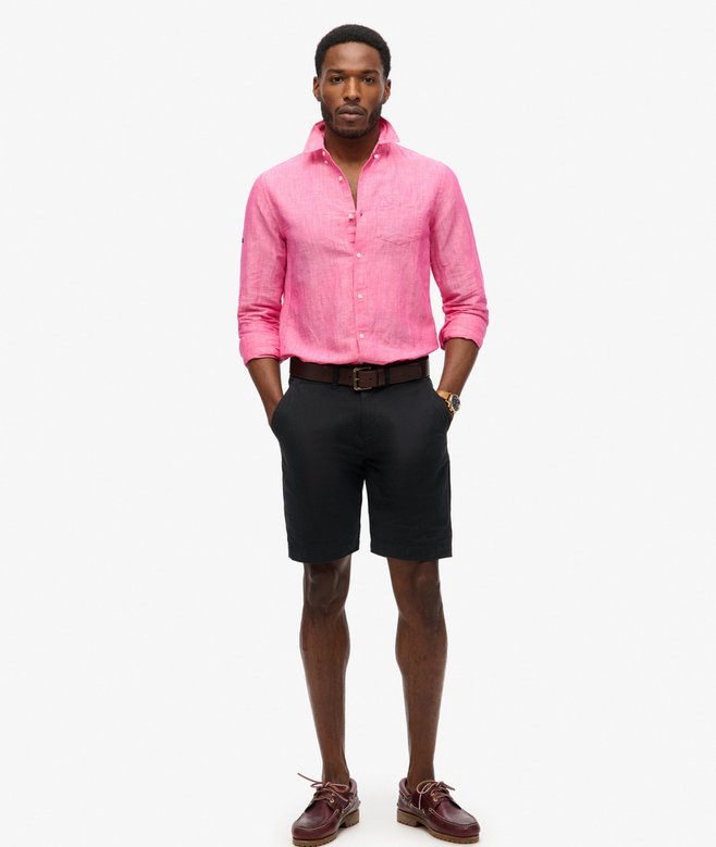 Superdry Organic Cotton Studios Linen Button Down Shirt