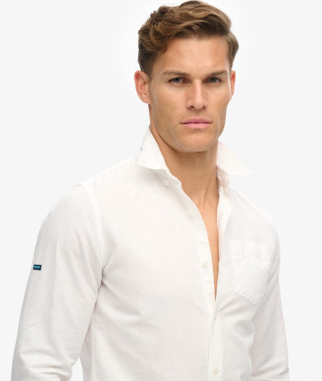 Superdry Organic Cotton Studios Linen Button Down Shirt