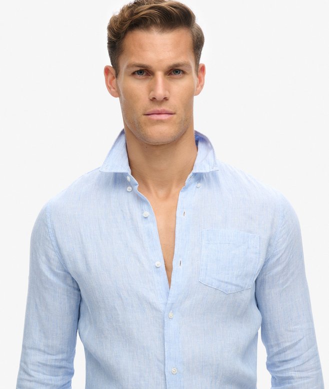Superdry Organic Cotton Studios Linen Button Down Shirt