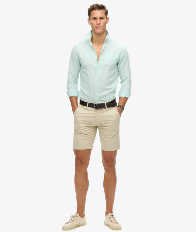 Superdry Organic Cotton Studios Linen Button Down Shirt