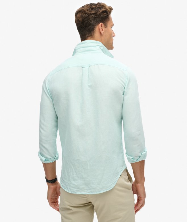 Superdry Organic Cotton Studios Linen Button Down Shirt