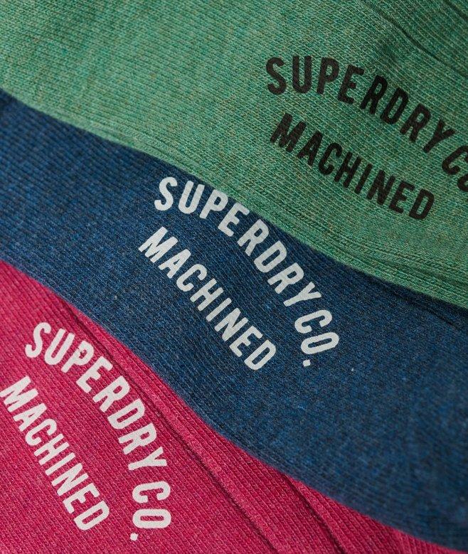 Superdry Organic Cotton Unisex Core Rib Crew Sock 3 Pack