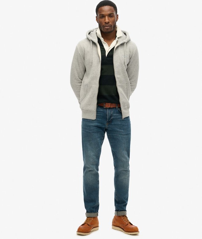 Superdry Organic Cotton Vintage Logo Embroidered Zip Hoodie