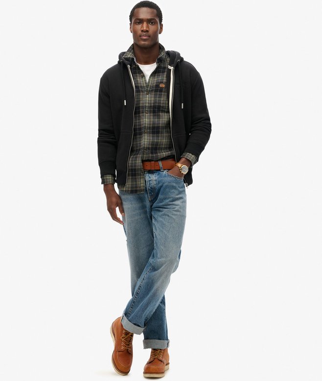 Superdry Organic Cotton Vintage Logo Embroidered Zip Hoodie