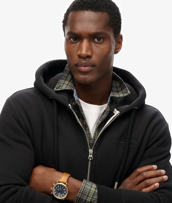 Superdry Organic Cotton Vintage Logo Embroidered Zip Hoodie