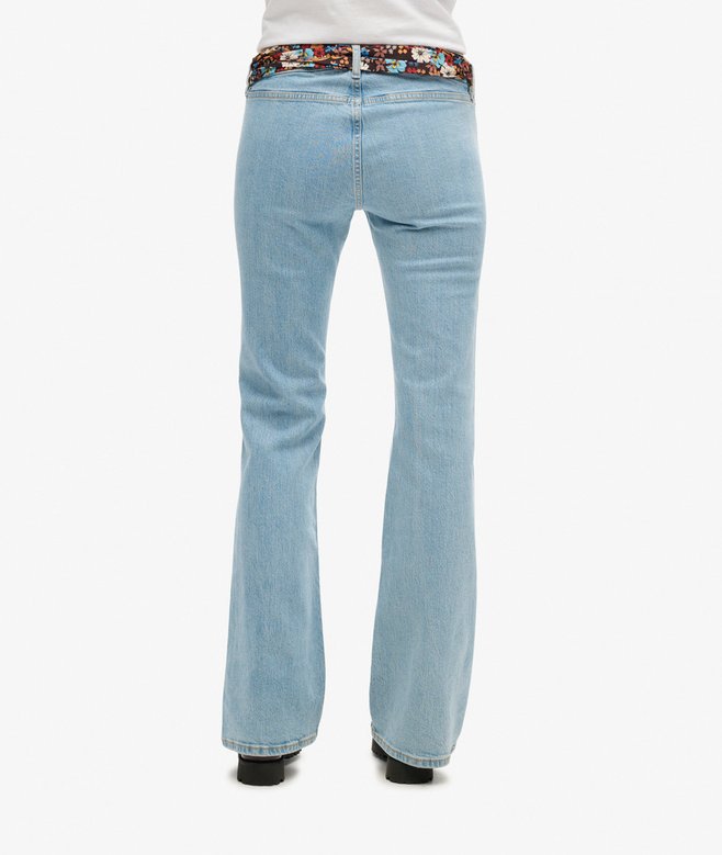 Superdry Organic Cotton Vintage Low Rise Slim Flare Jeans